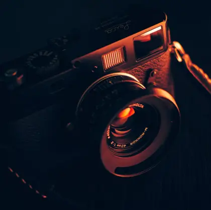 appareil photo en contre jour